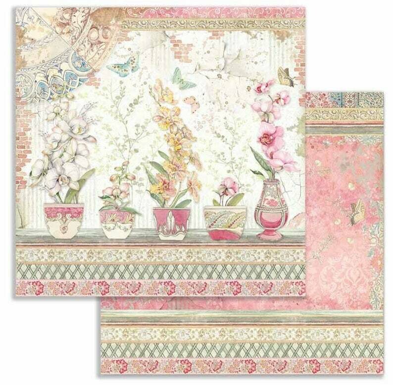 Orchids and Cats 8x8 Paper Pad - Stamperia