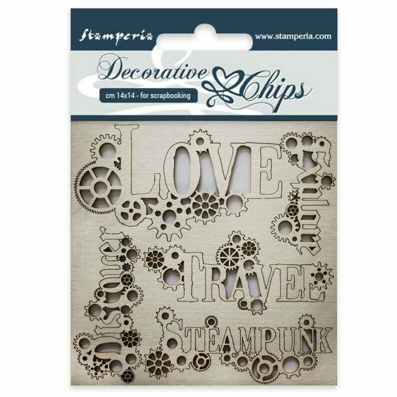 Sentiments Decorative Chips - Lady Vagabond Collection - Stamperia Sentiments Decorative Chips - Lady Vagabond Collection - Stamperia