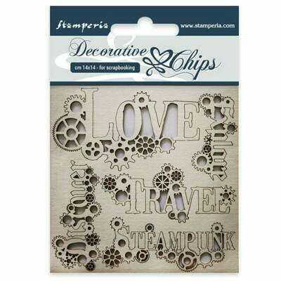 Sentiments Decorative Chips - Lady Vagabond Collection - Stamperia Sentiments Decorative Chips - Lady Vagabond Collection - Stamperia