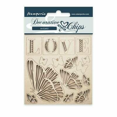 Love Decorative Chips - Orchid and Cats Collection - Stamperia