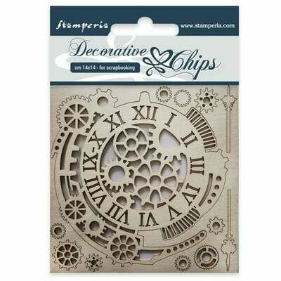 Gears and Clocks Decorative Chips - Sir Vagabond Collection - Stamperia Gears and Clocks Decorative Chips - Sir Vagabond Collection - Stamperia