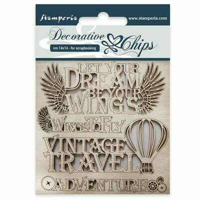 Adventure Decorative Chips - Sir Vagabond Collection - Stamperia Adventure Decorative Chips - Sir Vagabond Collection - Stamperia