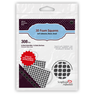 3D Foam Squares Black Small Size - 308 Pieces 3D Foam Squares Black Small Size - 308 Pieces