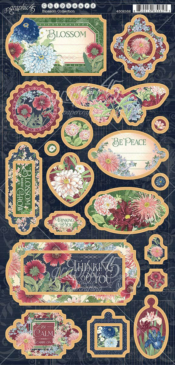 Blossom Chipboard - Graphic 45 Blossom Chipboard - Graphic 45