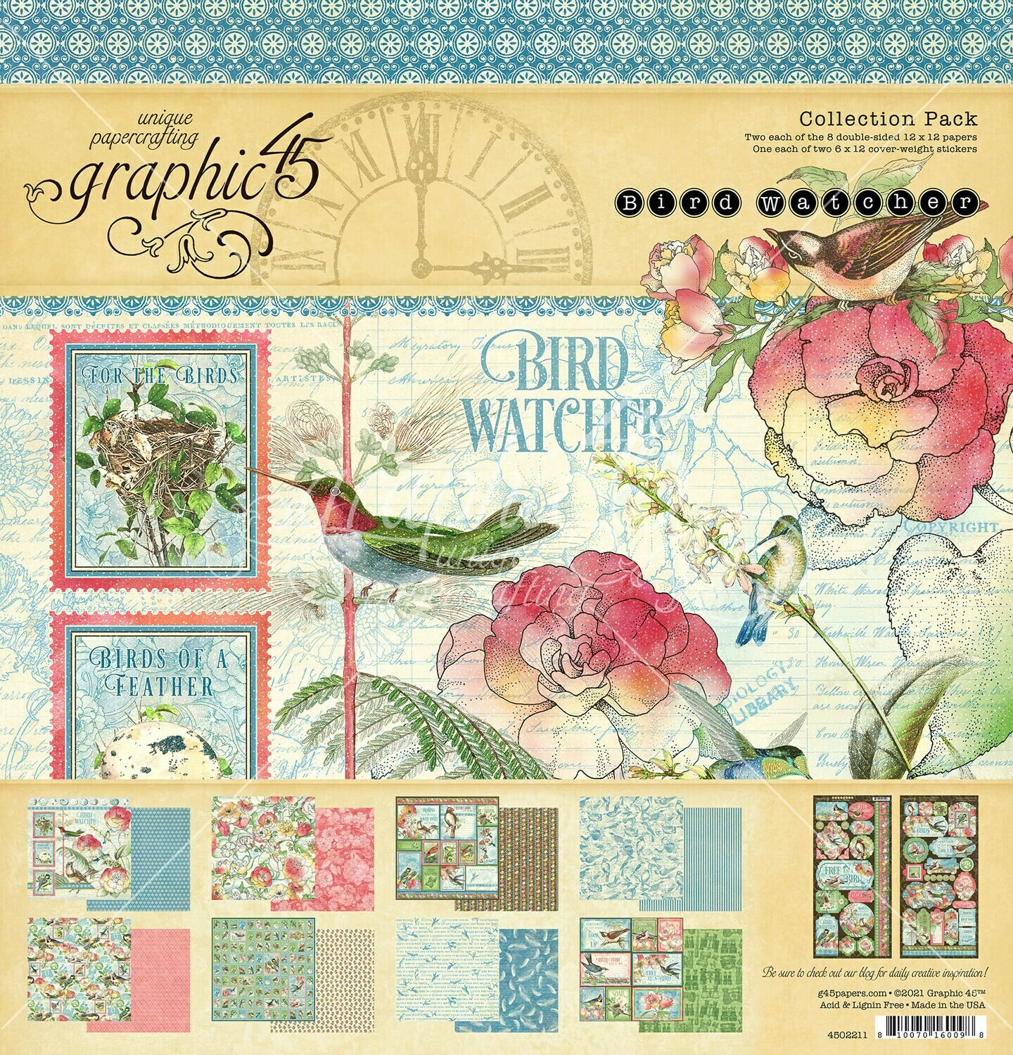 Bird Watcher 12x12 Collection Pack With Stickers - Graphic 45