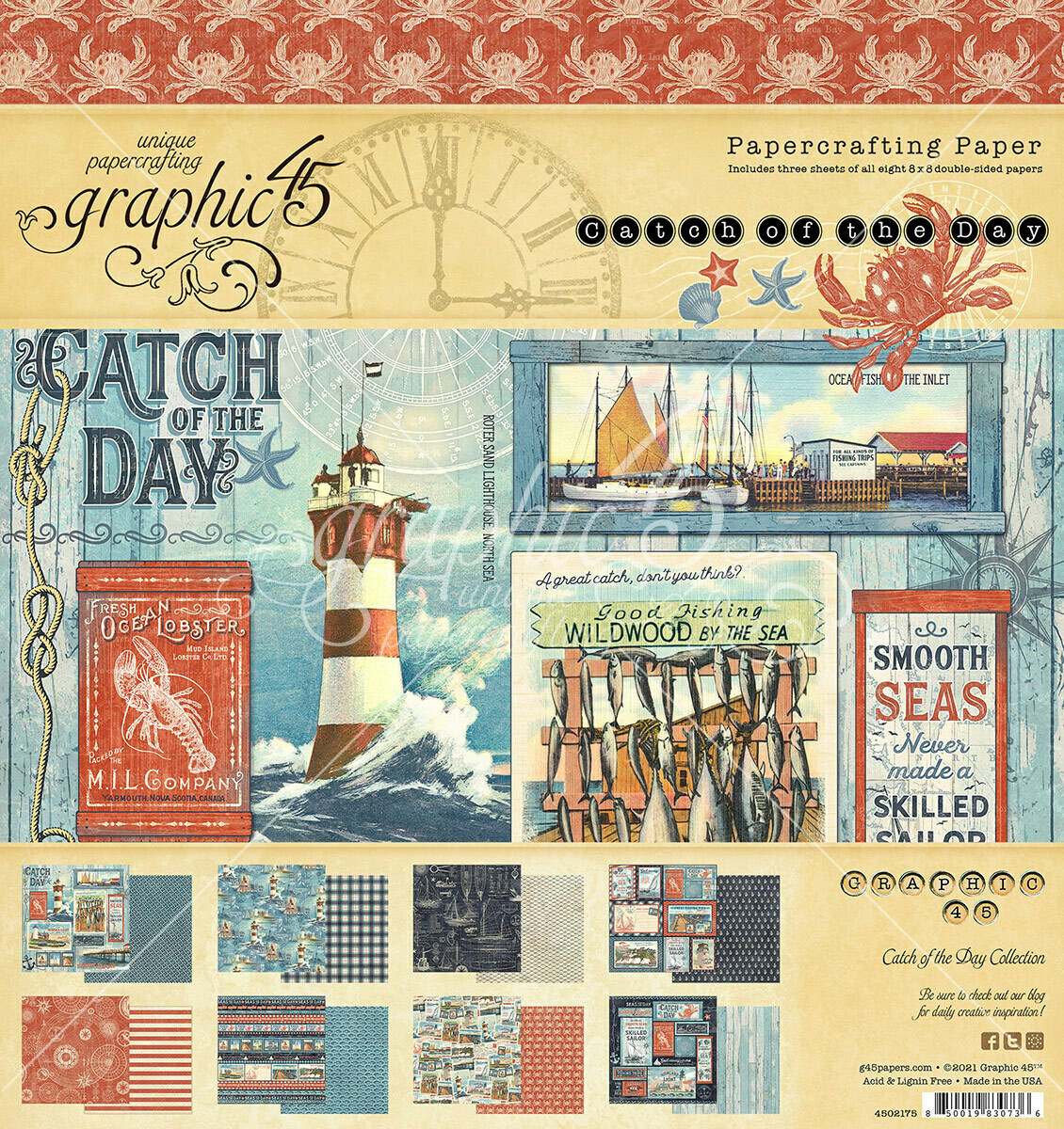 Catch of the Day 8x8 Paper Pad - Graphic 45