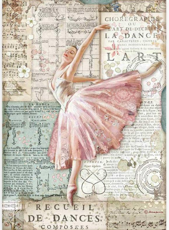 Dancer A4 Rice Paper - Passion Collection - Stamperia Dancer A4 Rice Paper - Passion Collection - Stamperia