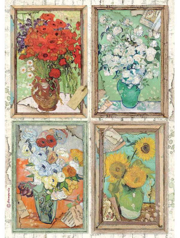 Van Gogh A4 Rice Paper - Atelier Des Arts Collection - Stamperia Van Gogh A4 Rice Paper - Atelier Des Arts Collection - Stamperia