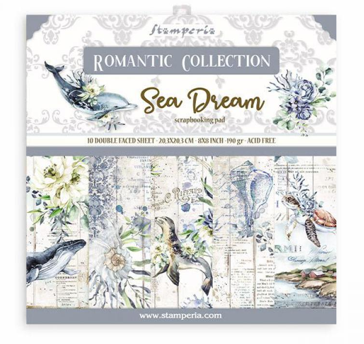 Romantic Sea Dream 8x8 Paper Pad - Romantic Sea Dream Collection - Stamperia