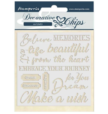 Quotes Decorative Chips - Atelier Des Arts Collection - Stamperia