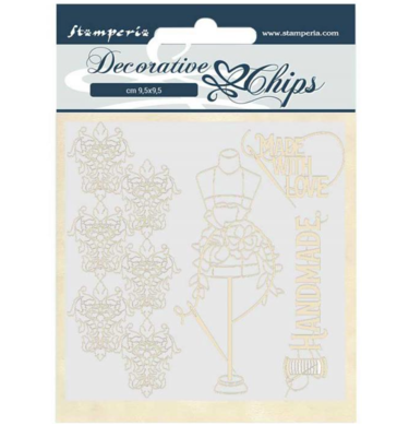 Threads Decorative Chips - Romantic Threads Collection - Stamperia