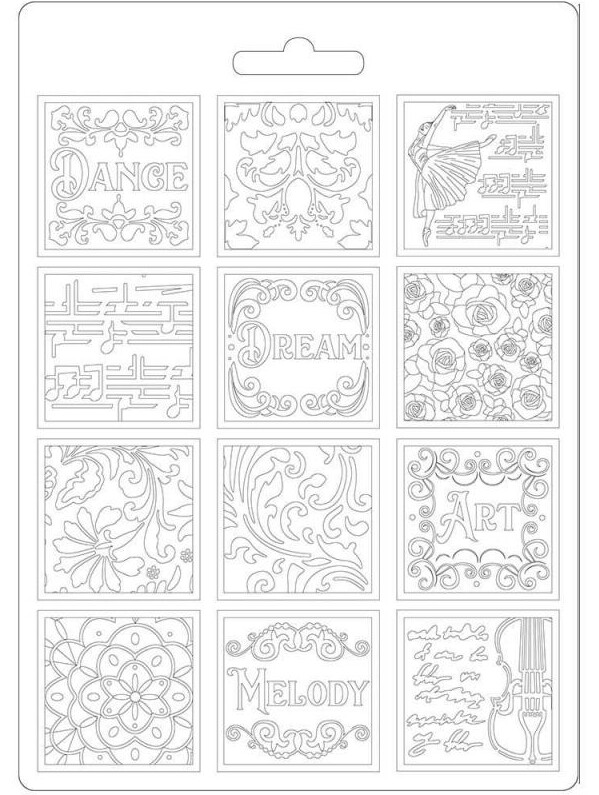 Patchwork Music A5 Soft Mould - Passion Collection - Stamperia
