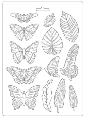 Leaves and Butterflies A4 Soft Mould - Amazonia Collection - Stamperia