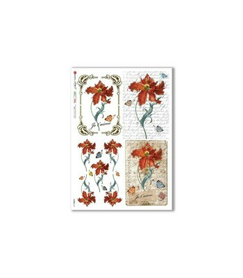 Flowers-0363 - A4 Rice Paper - Paper Designs
