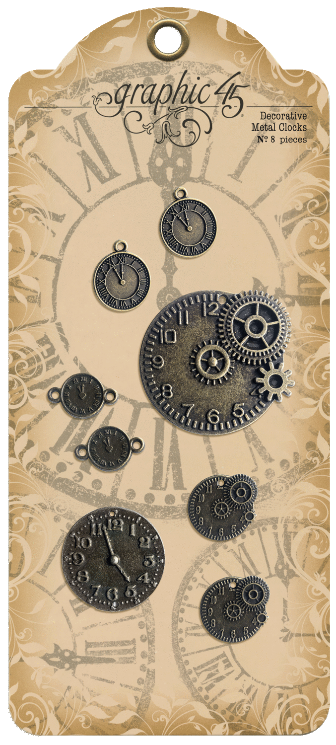 Decorative Metal Clocks - Graphic 45 - G45 Staples