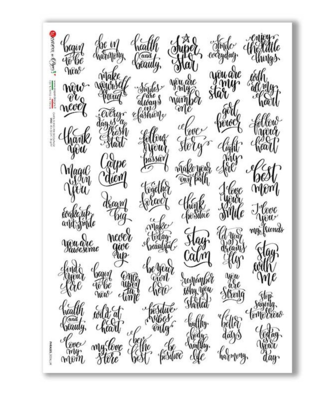 Phrases_0034_UK - A4 Rice Paper - Paper Designs