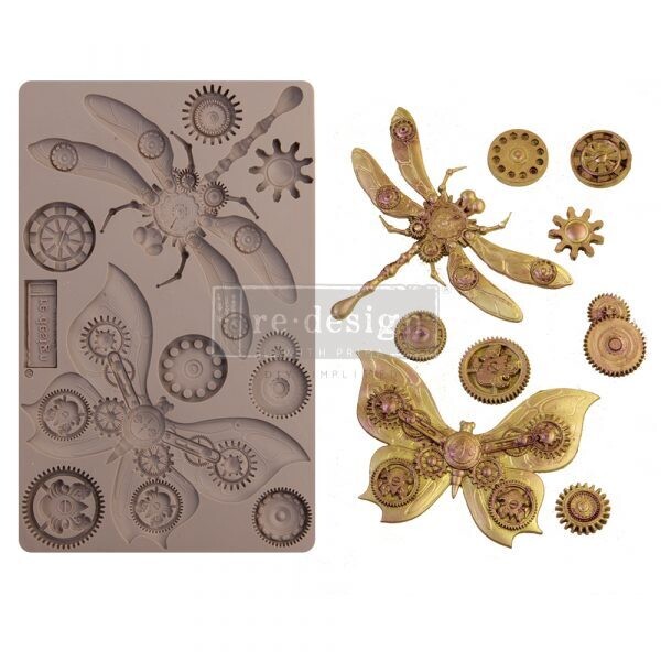 Mechanical Insectica - Redesign Decor Moulds - Re-Design With Prima
