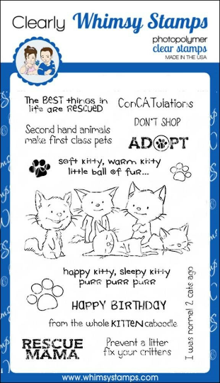 Adopt Don't Shop Cats - Whimsy Stamps