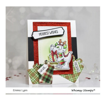 Dragon Christmas Wishes - Whimsy Stamps