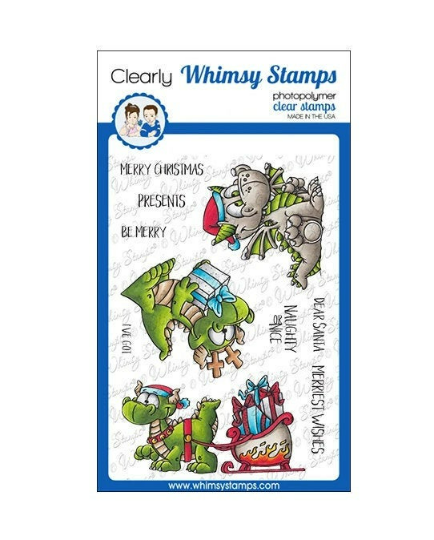 Dragon Christmas Wishes - Whimsy Stamps