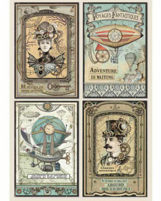 Cards A4 - Stamperia Voyages Fantastiques