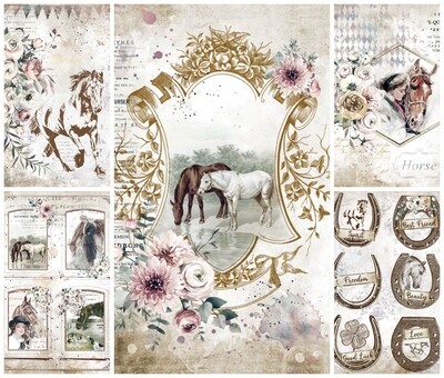 Romantic Horses Collection A4 - Stamperia