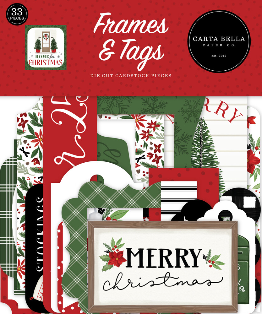Home For Christmas Frames & Tags - Carta Bella Paper Co.
