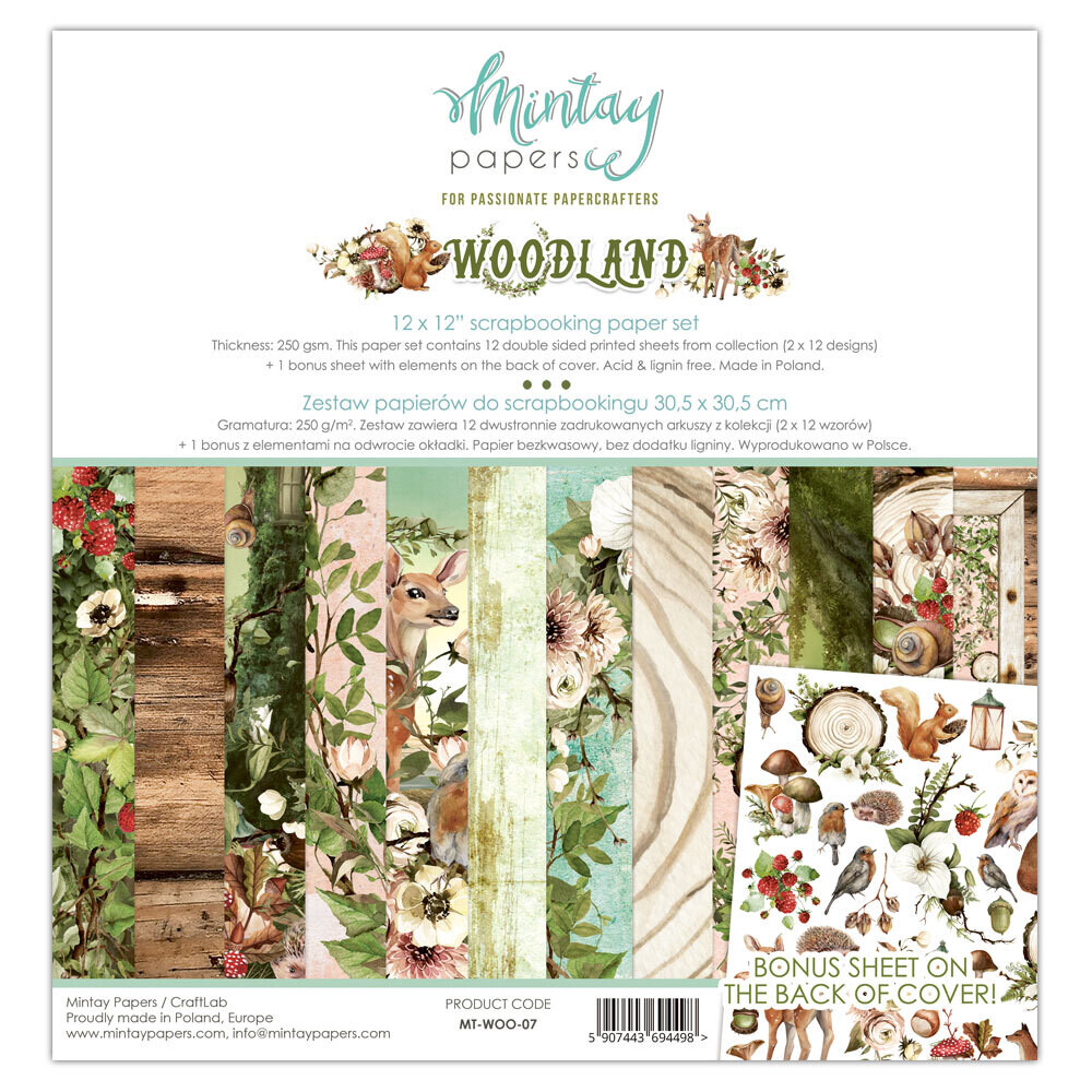 Woodland 12x12 - Mintay Papers