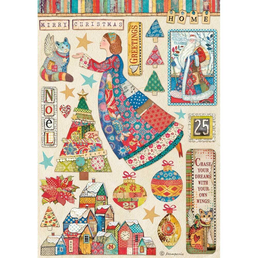 Elements A4 - Stamperia Christmas Patchwork