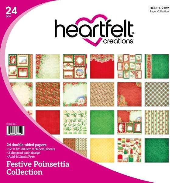 Festive Poinsettia 12x12 - Heartfelt Creations