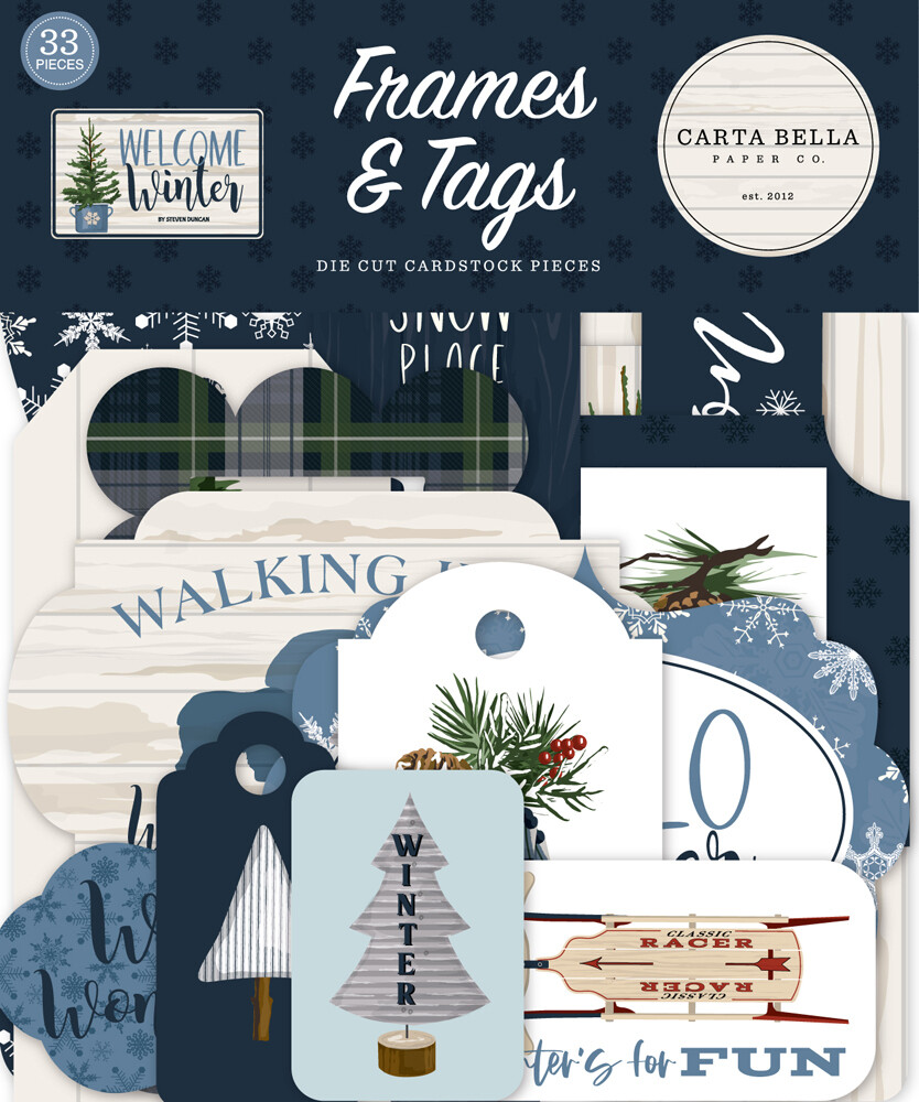 Welcome Winter Frames & Tags - Carta Bella Paper Co.