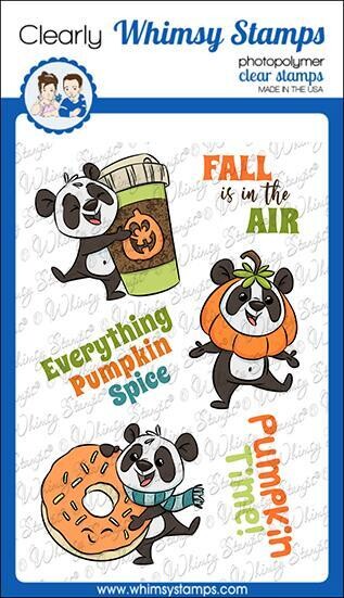 Pumpkin Spice Pandas - Whimsy Stamps