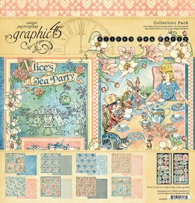 Alice's Tea Party 12x12 w/ Stickers - Graphic 45