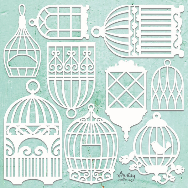 Birdcages Set - Mintay by Karola