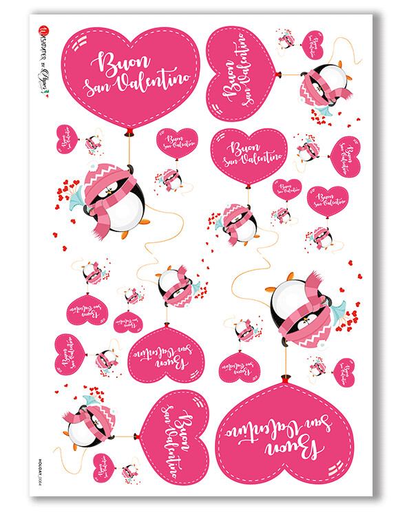 Penguin Heart A4 - Paper Designs
