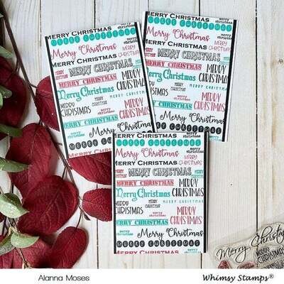 Sentiment Assortment - Merry Christmas - Whimsy Stamps