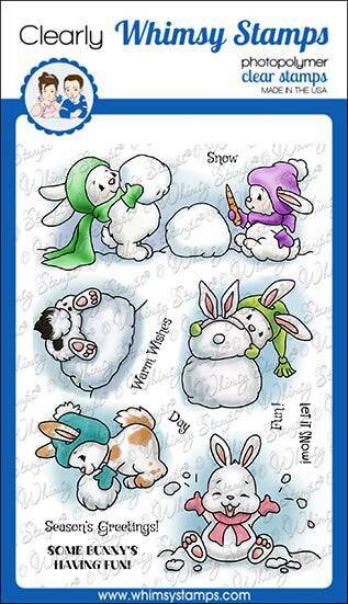 Bunny Winter Holiday - Whimsy Stamps