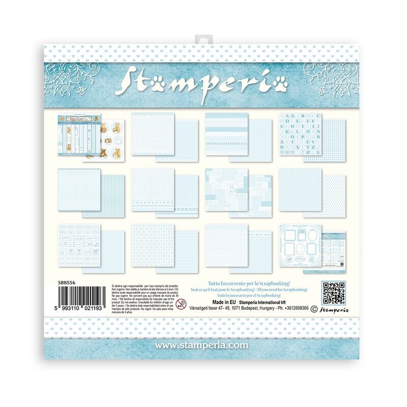 Baby Dream Blue Backgrounds 8x8 - Stamperia Daydream