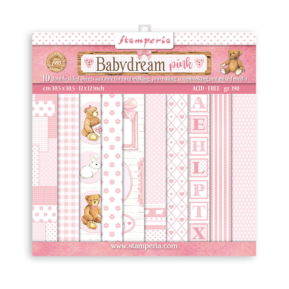Babydream Pink Backgrounds 12x12 - Stamperia