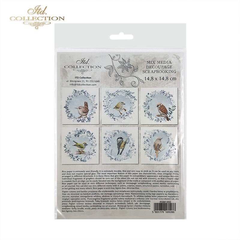 Frosted Wreaths With Birds Set - ITD Collection