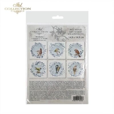 Frosted Wreaths With Birds Set - ITD Collection