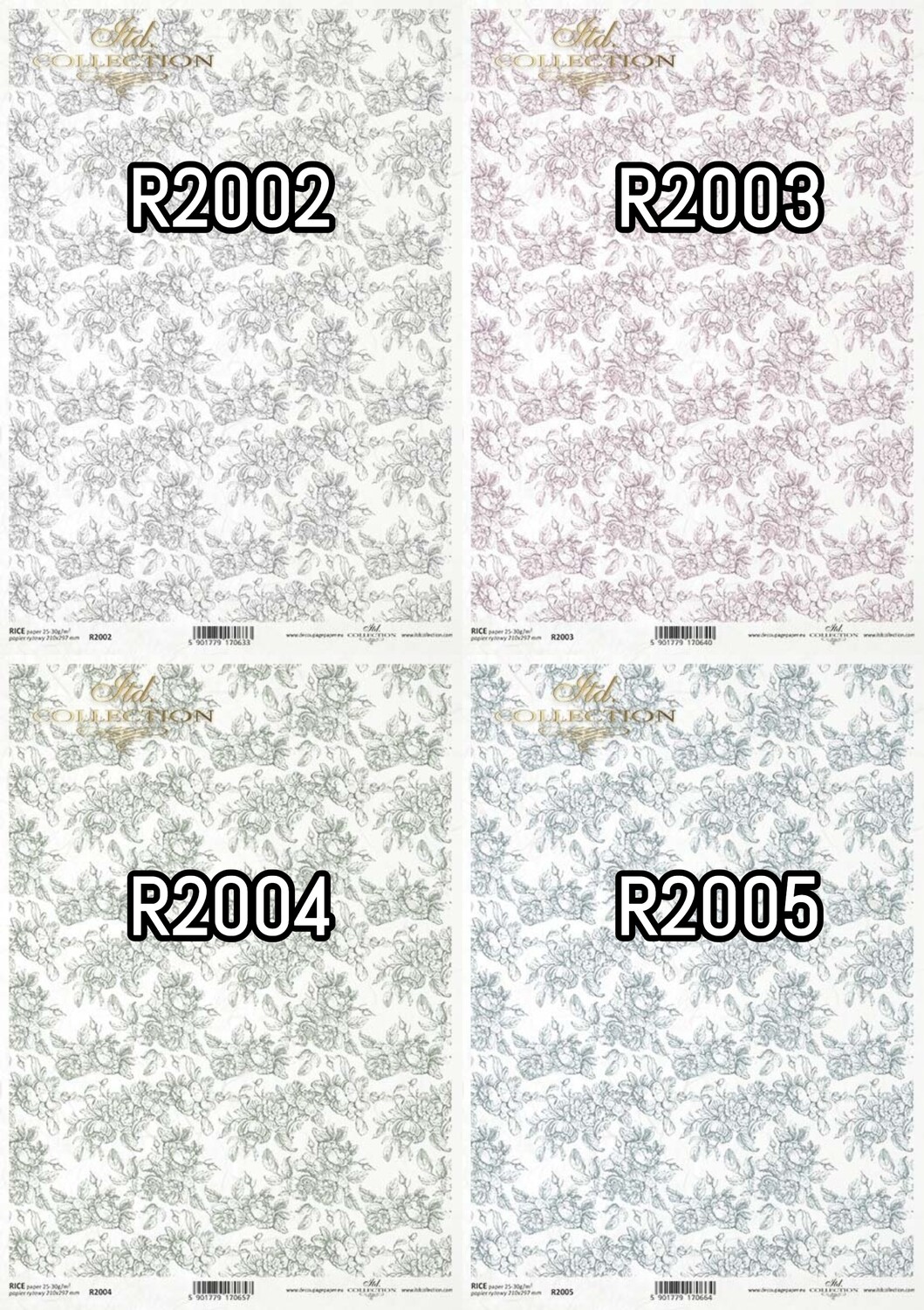 Shades of Flower Wallpaper A4 - ITD Collection