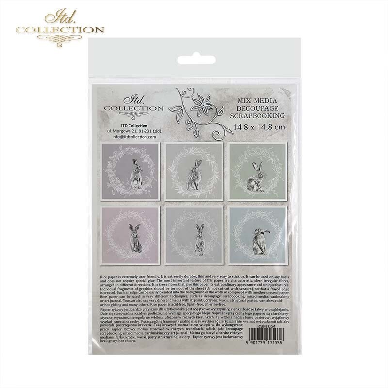Bunnies with Floral Wreaths Set - ITD Collection
