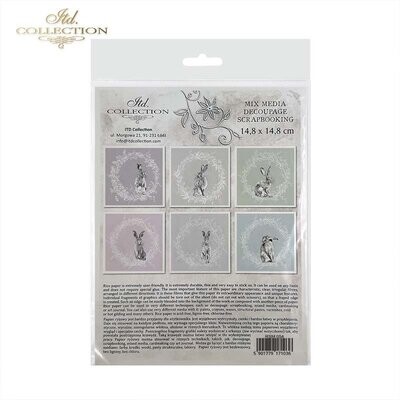 Bunnies with Floral Wreaths Set - ITD Collection