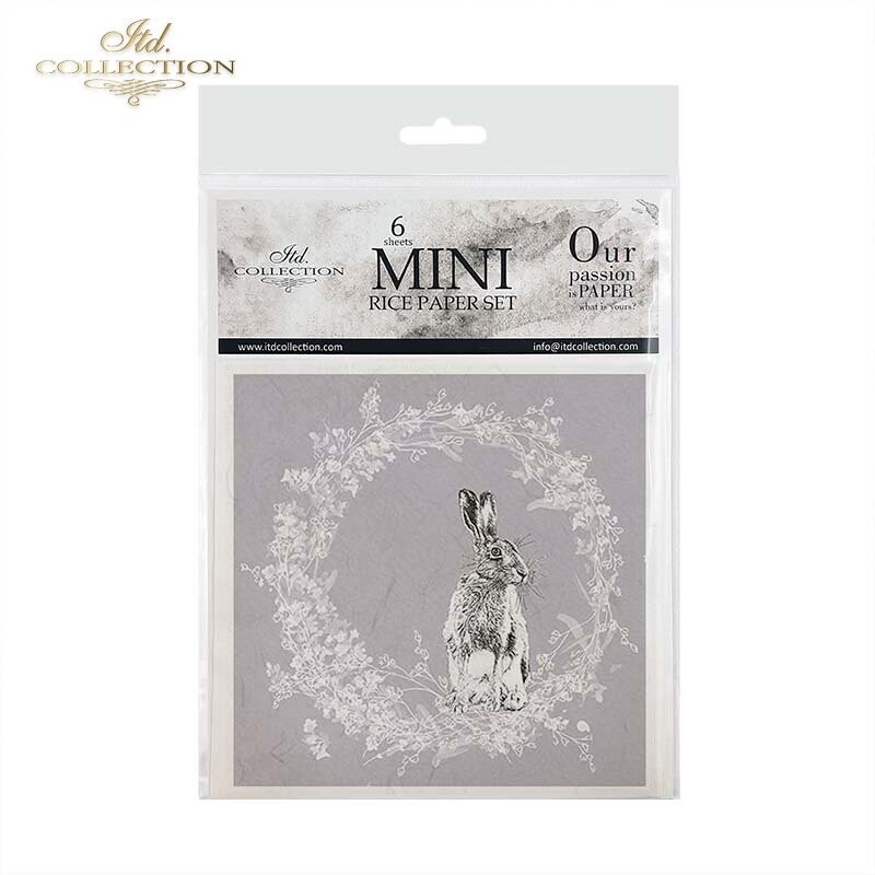 Bunnies with Floral Wreaths Set - ITD Collection