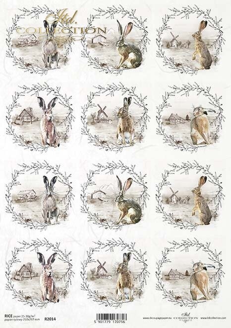 Hare Wreaths A4 - ITD Collection, Design: R2014