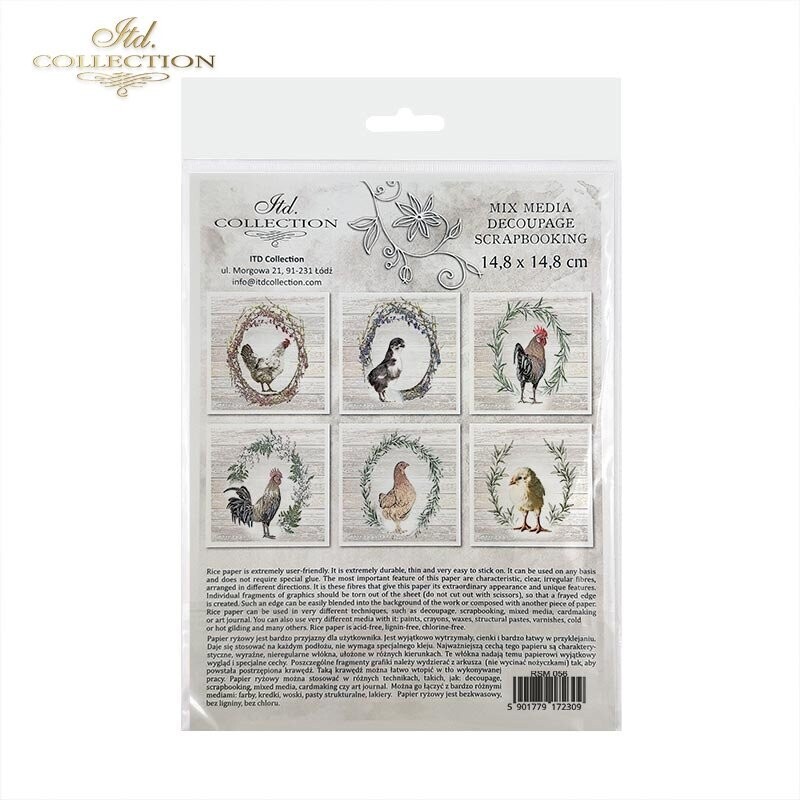 Hens and Roosters with Wreaths Set - ITD Collection