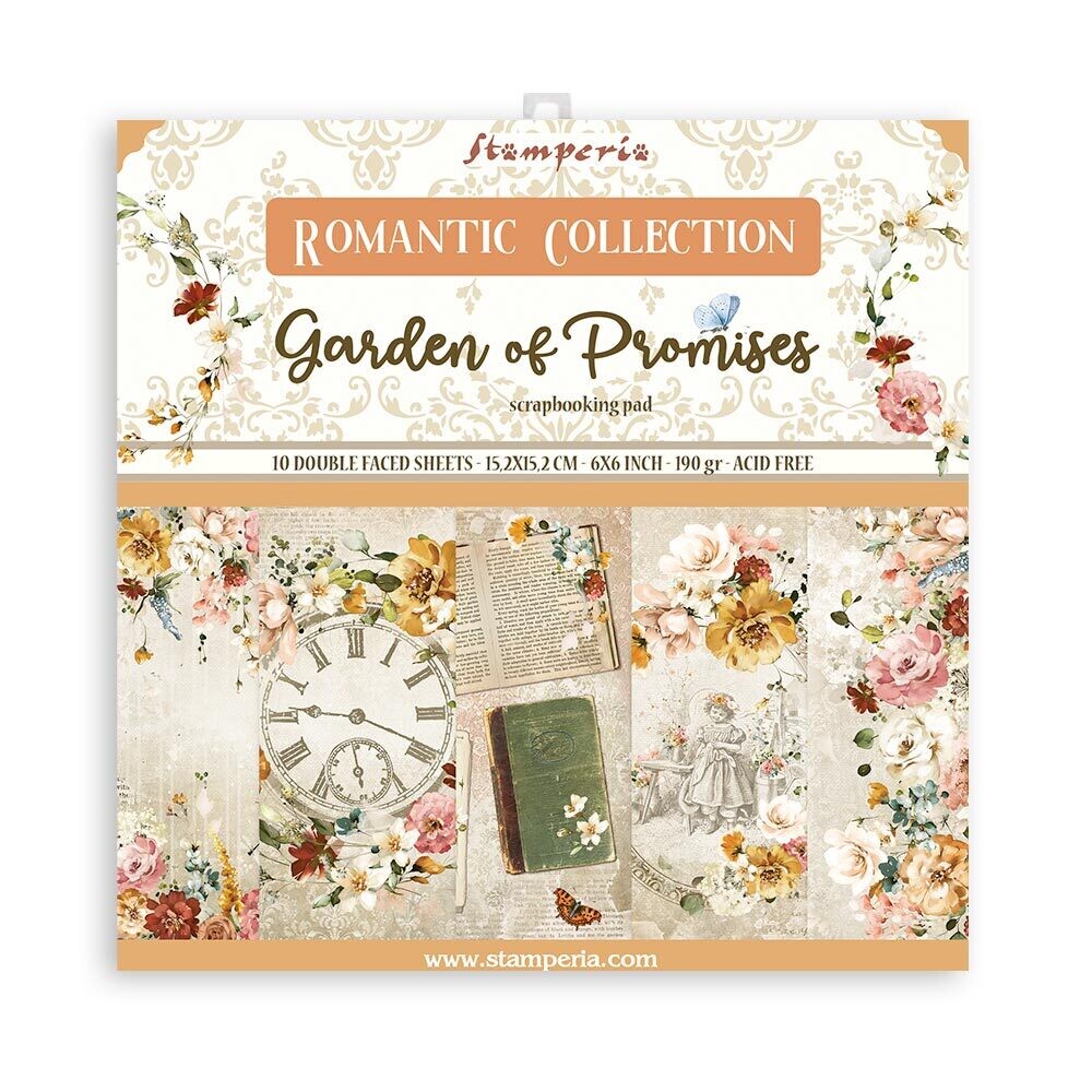 Romantic Garden of Promises 6x6 - Stamperia