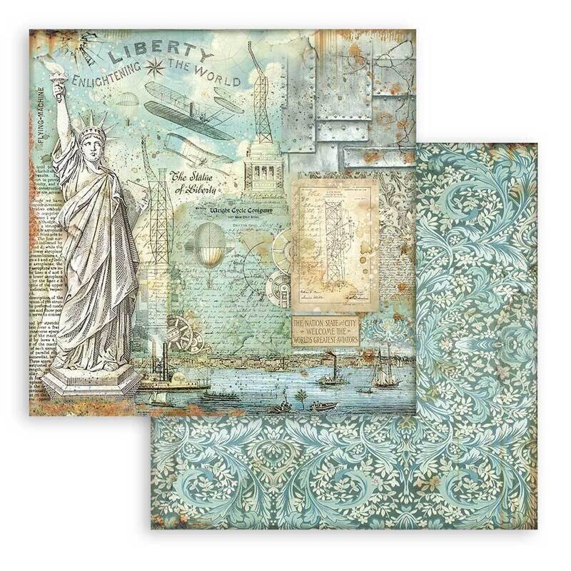 Sir Vagabond Aviator Backgrounds 8x8 - Stamperia