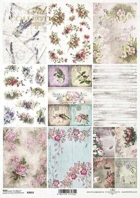 Beautiful Flowers Collage A4 - ITD Collection